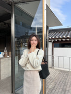 Special Button Fluffy Jacket