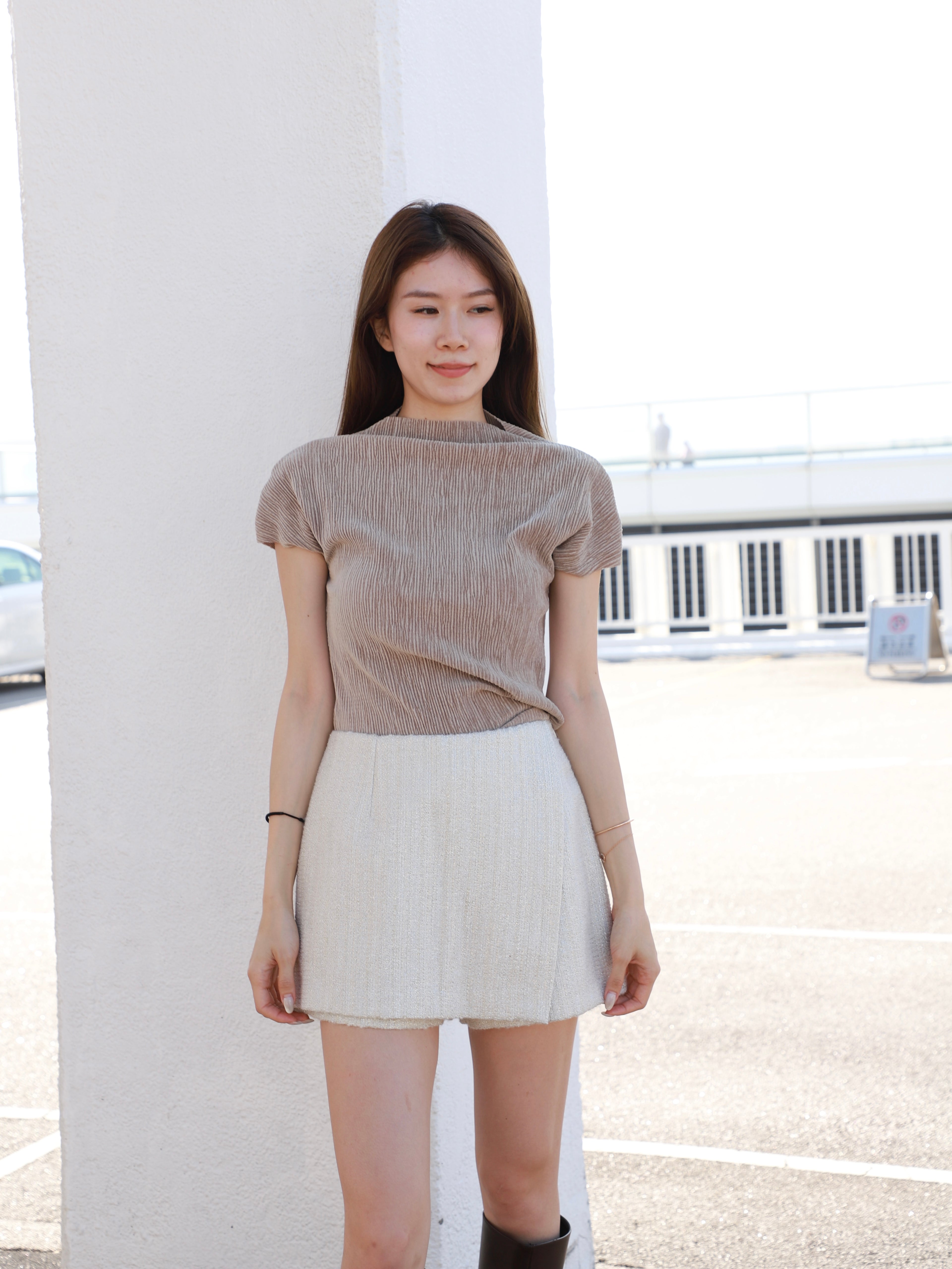 Turtle Neck Velvet T Top