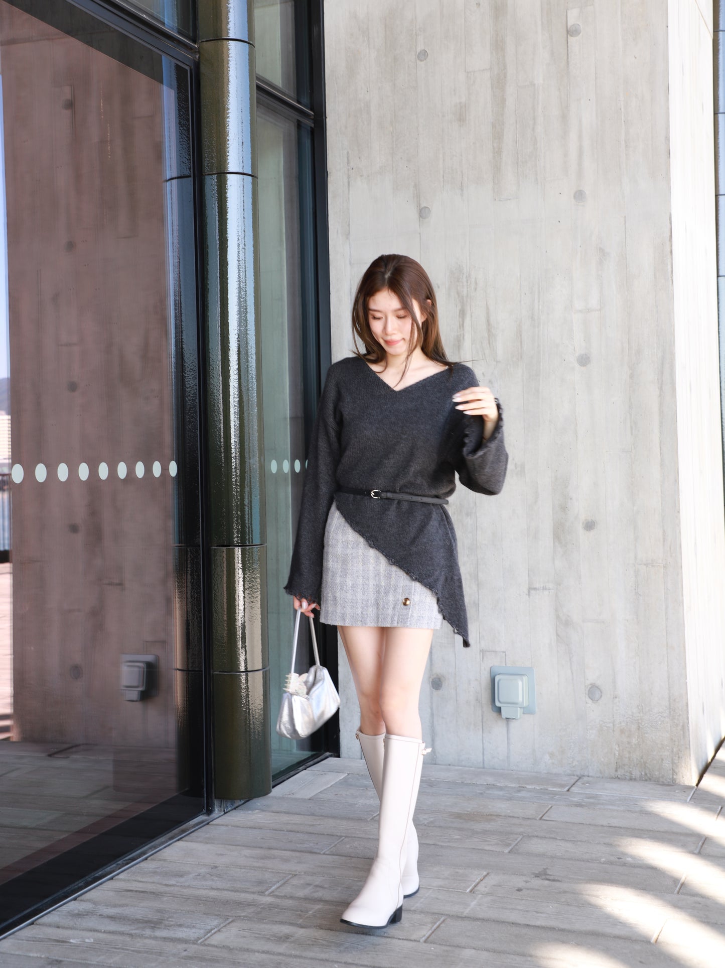 Side Cut Wool Sweater