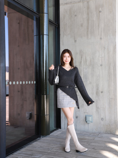 Side Cut Wool Sweater