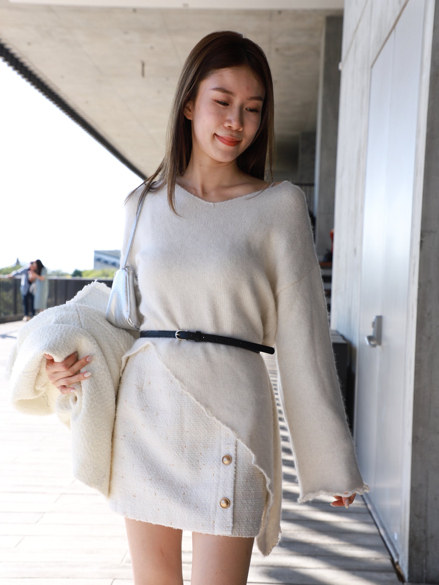 Side Cut Wool Sweater