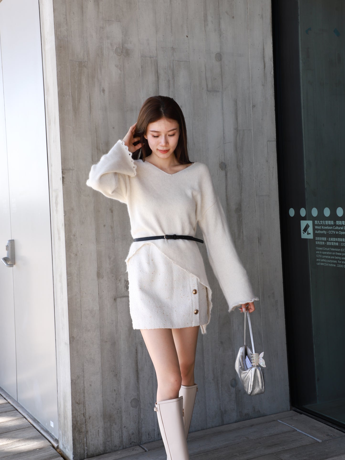 Side Cut Wool Sweater