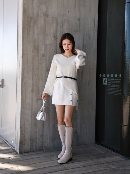 Side Cut Wool Sweater