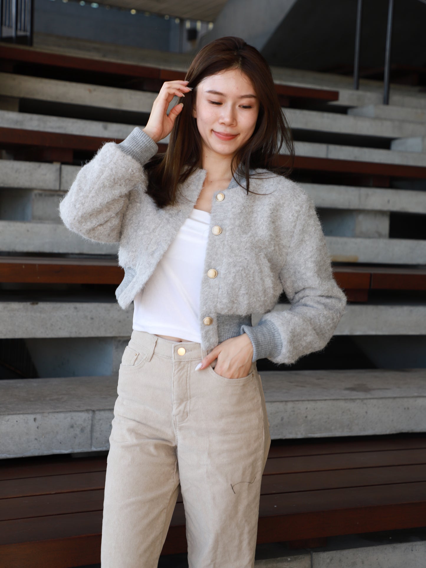 Fluffy Cropped Jacket