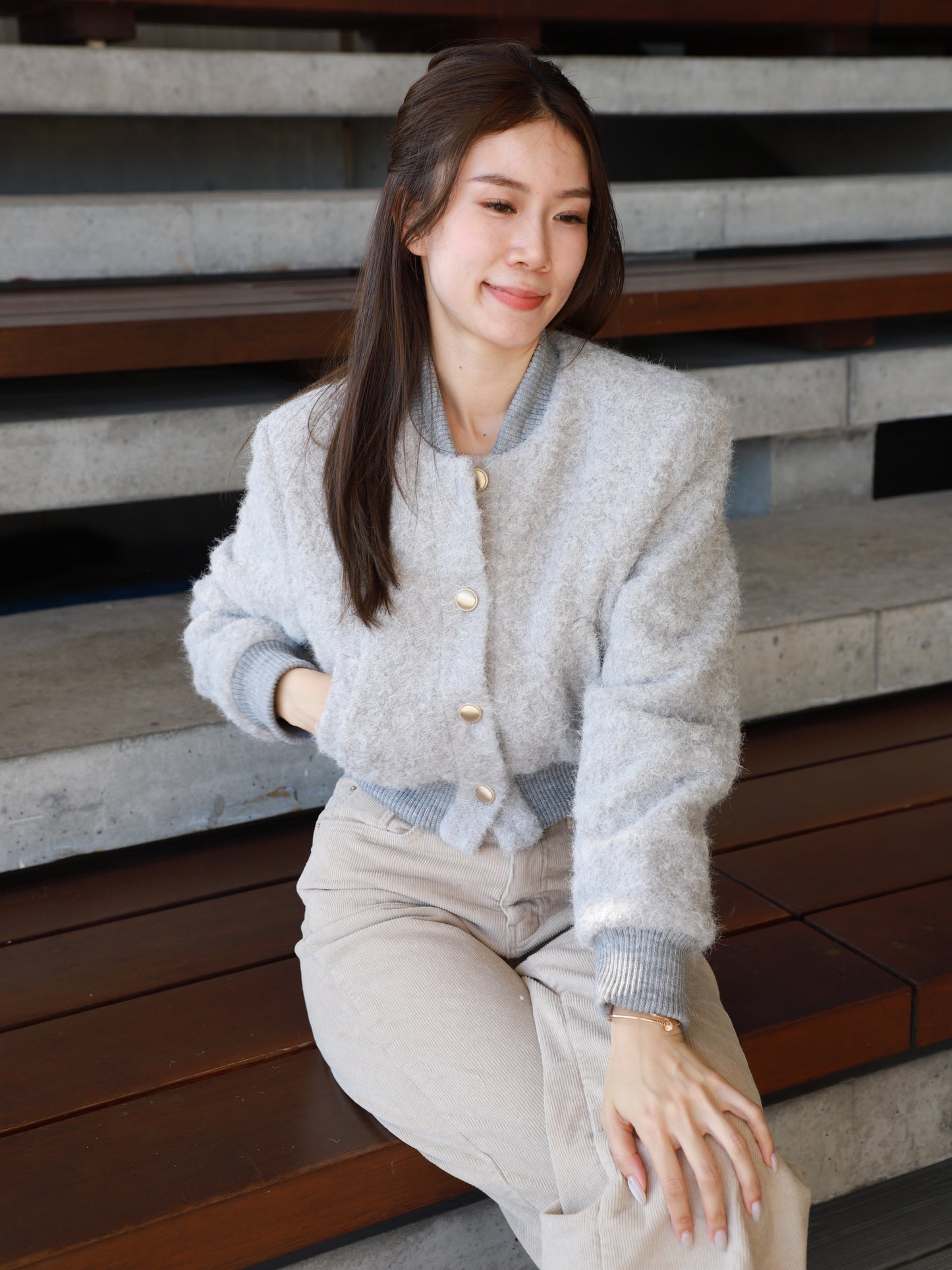 Fluffy Cropped Jacket