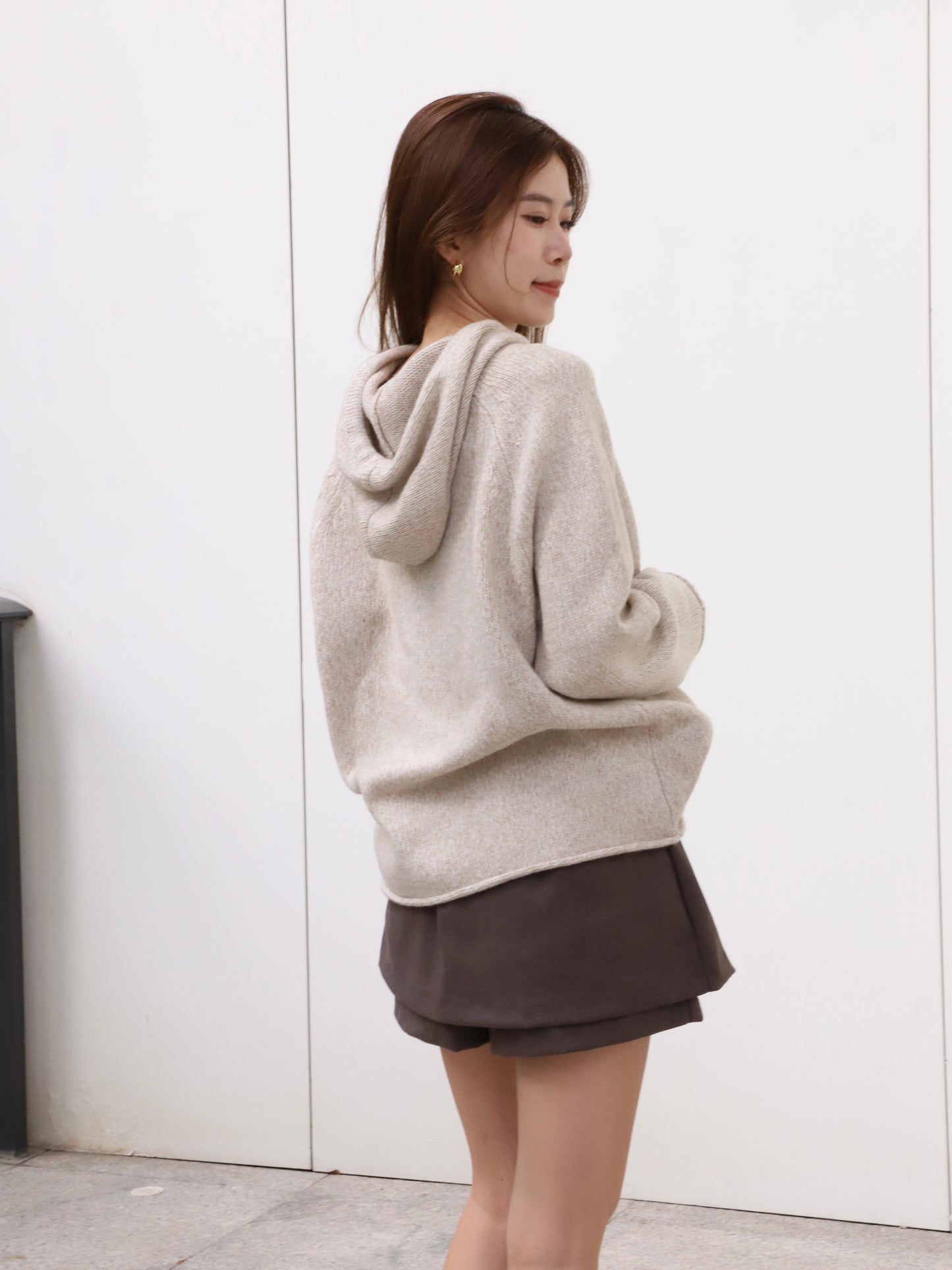 Hooded Oatmeal Sweater