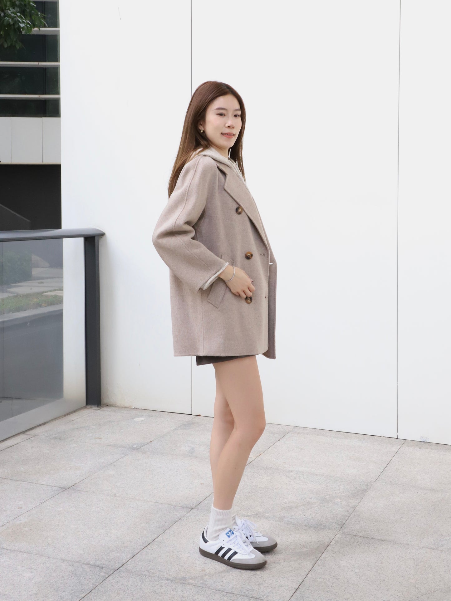 Doubled Wool Basic Coat