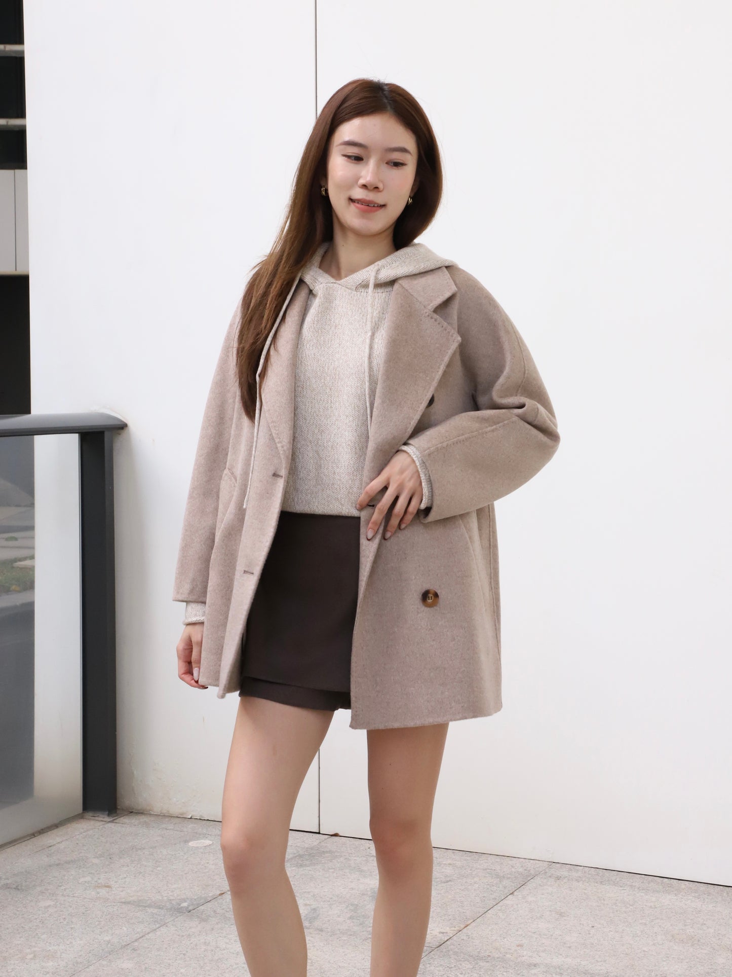 Doubled Wool Basic Coat