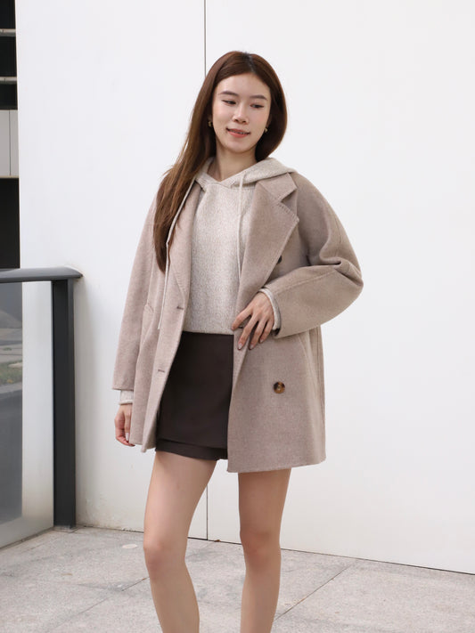 Doubled Wool Basic Coat