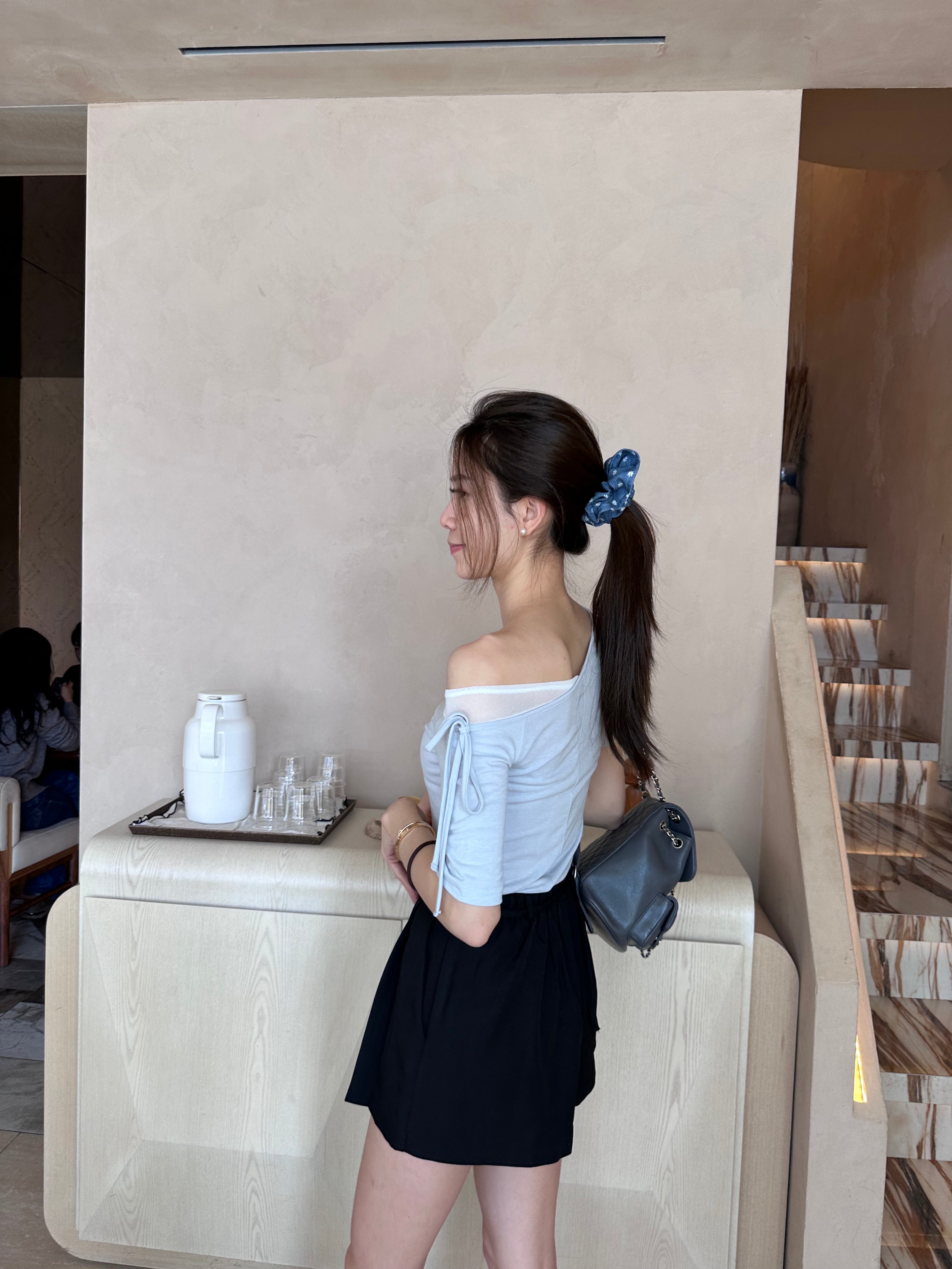Denim Flower Hair Band