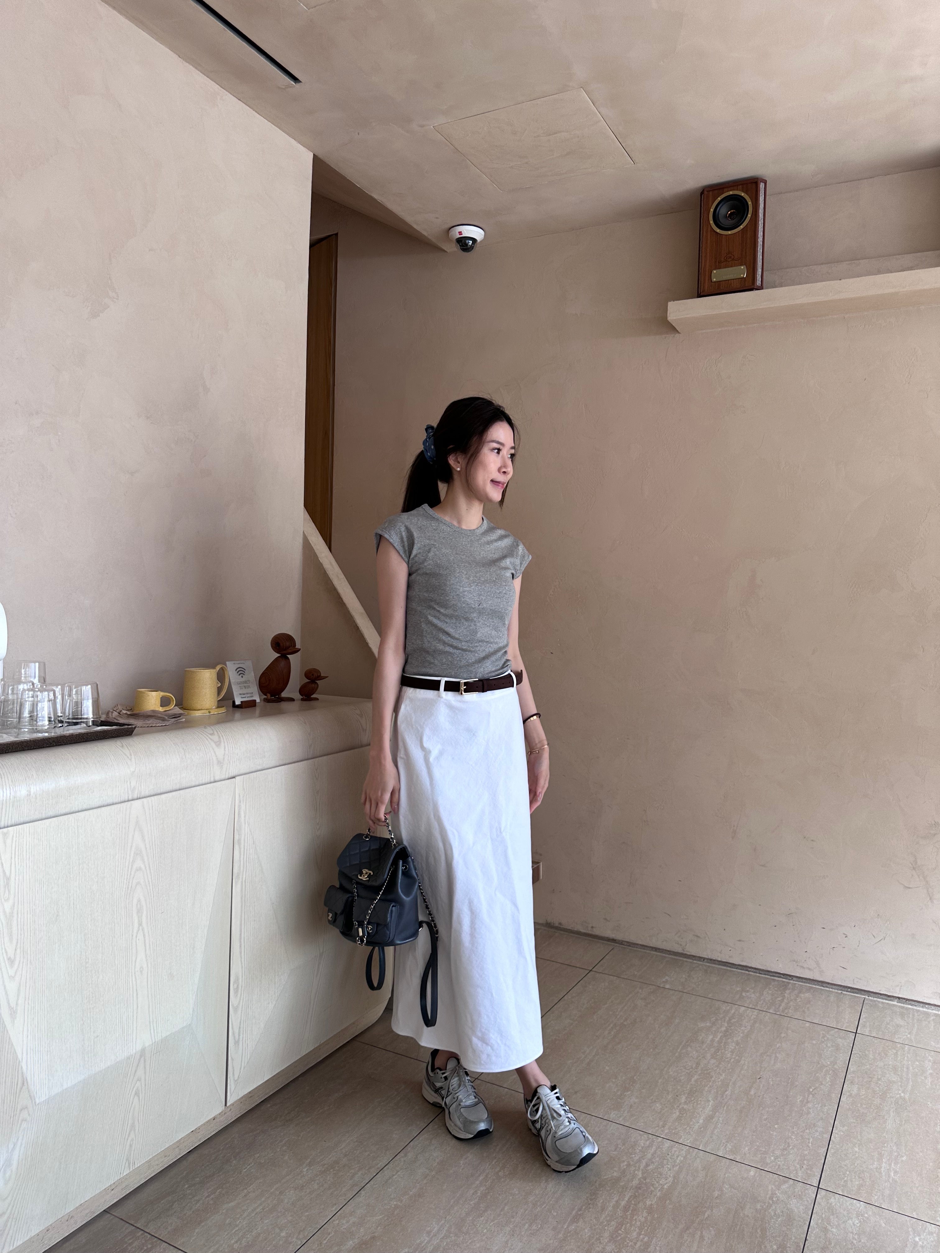 Denim Mermaid White Skirt (without belt)
