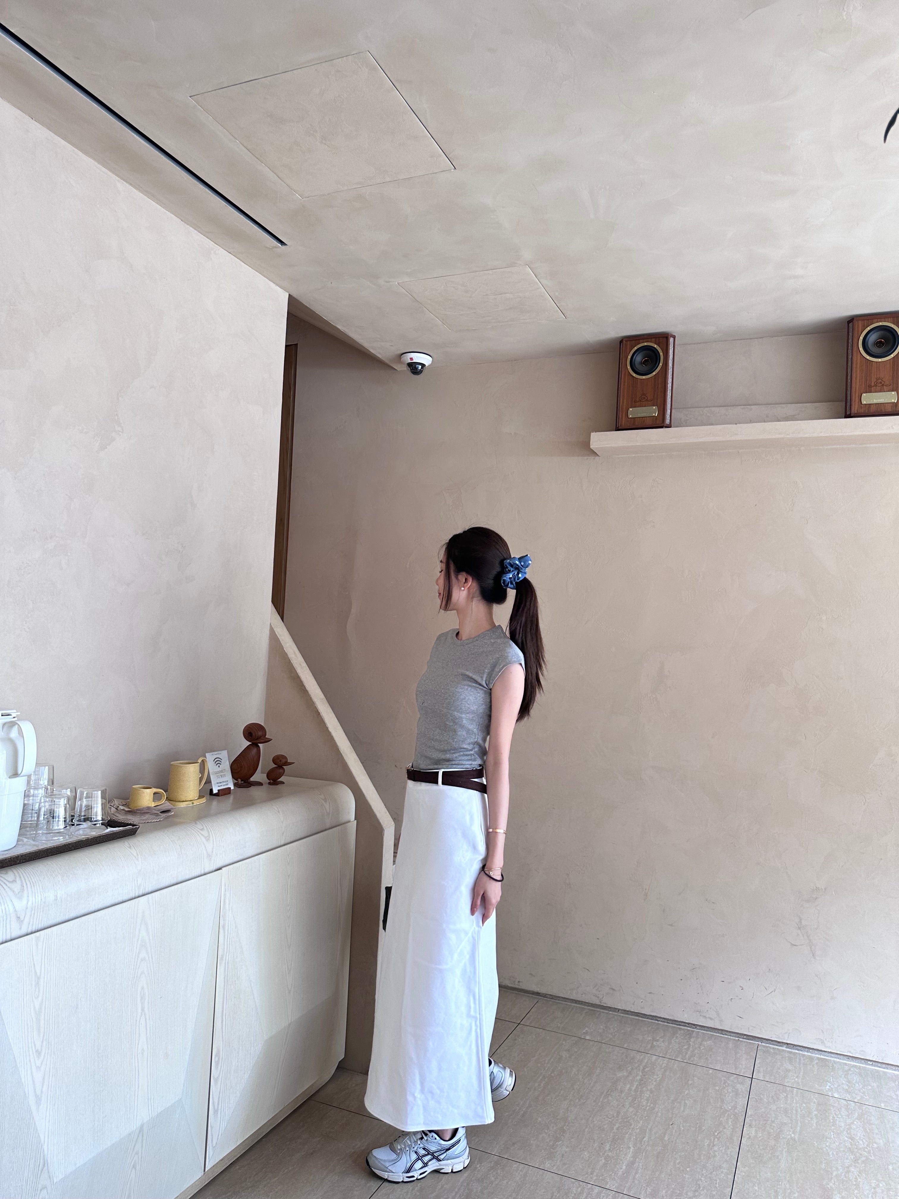 Denim Mermaid White Skirt (without belt)
