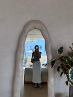 Denim Mermaid White Skirt (without belt)