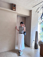 Denim Mermaid White Skirt (without belt)