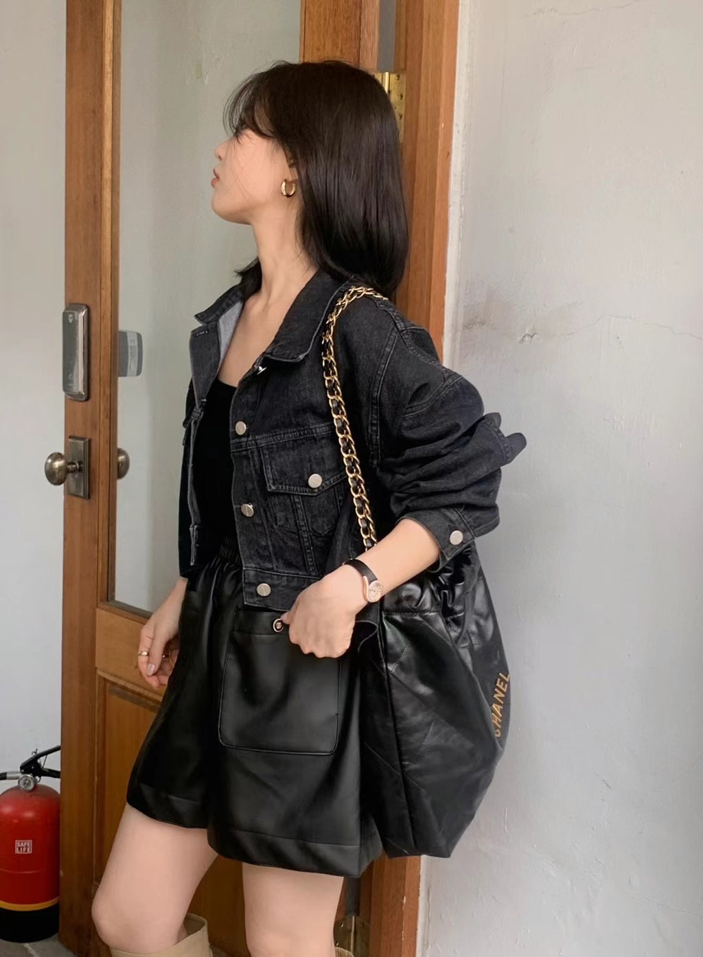 U Cut Denim Jacket