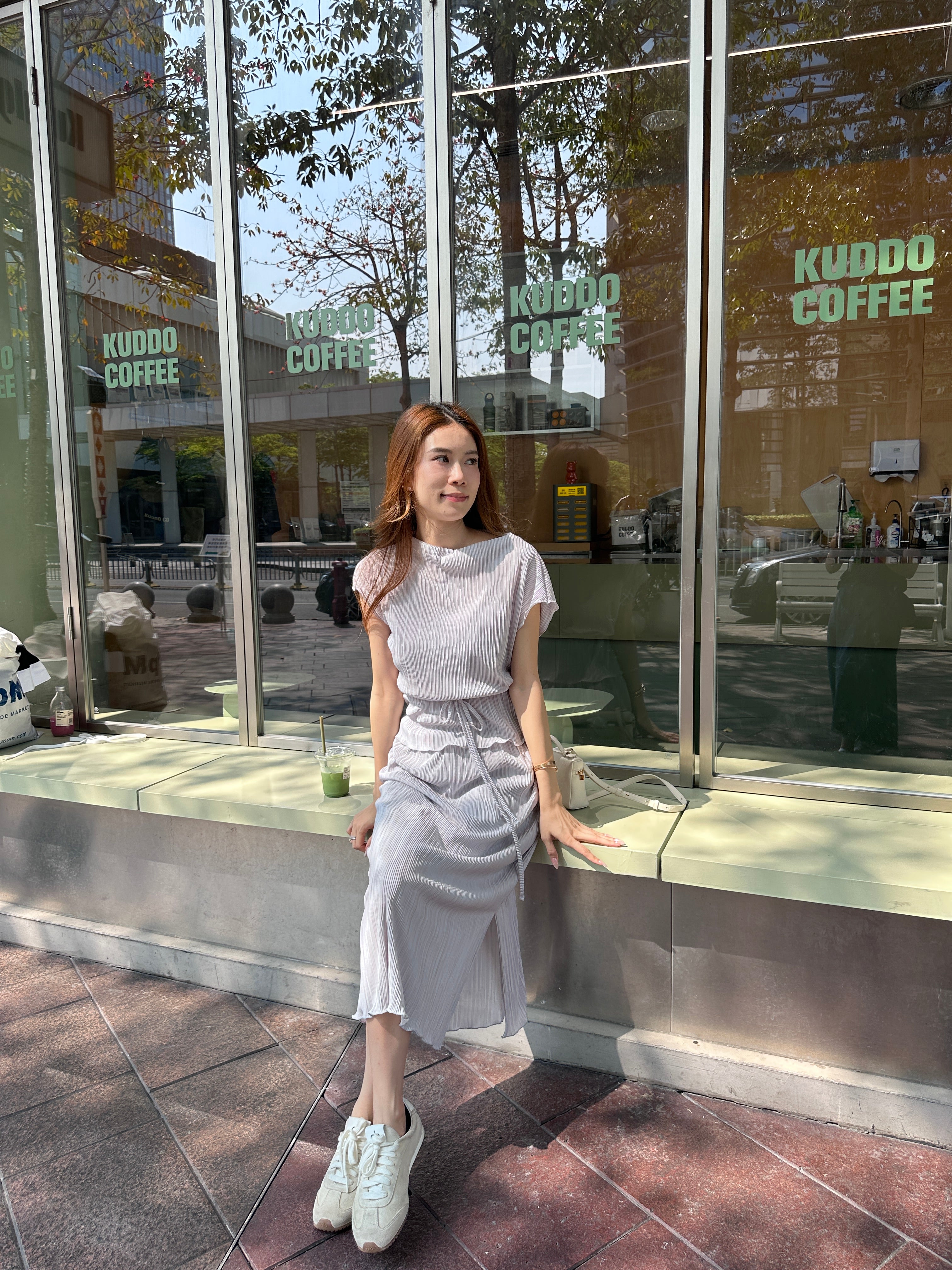 Chiffon Lined T Top & Skirt Set