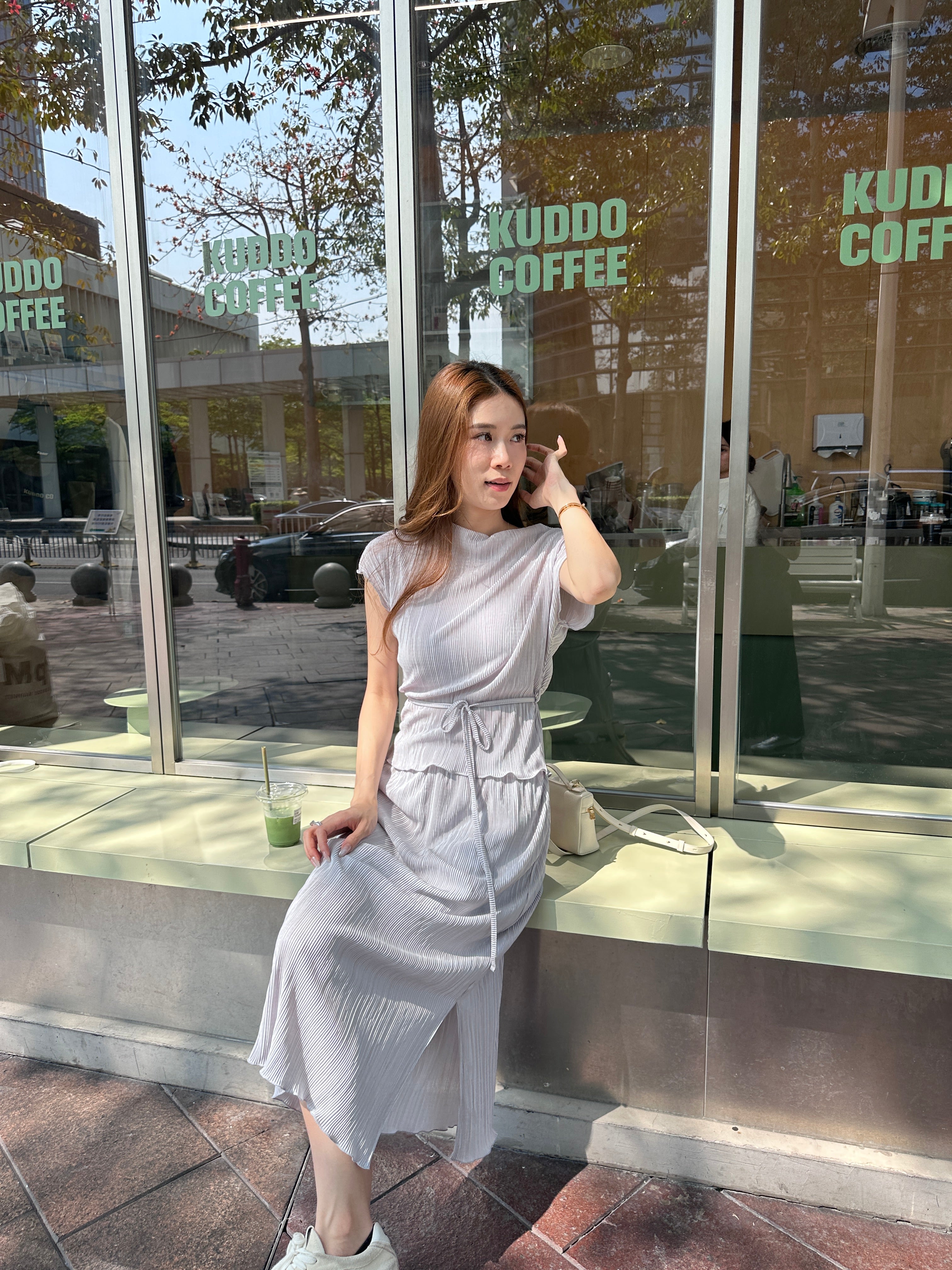 Chiffon Lined T Top & Skirt Set