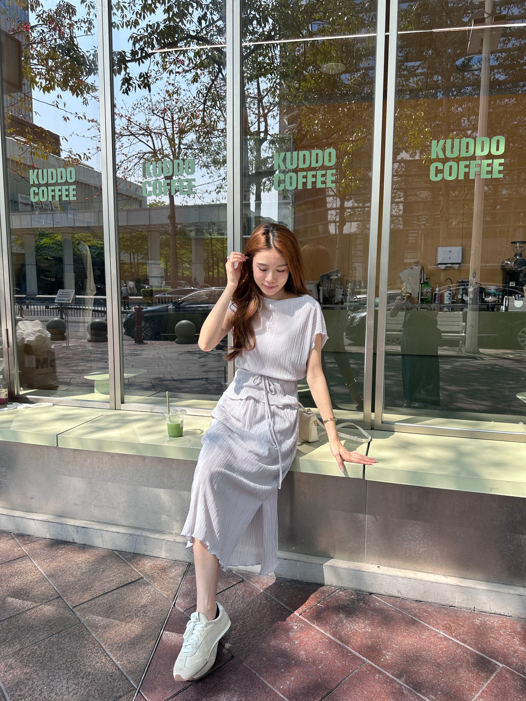Chiffon Lined T Top & Skirt Set