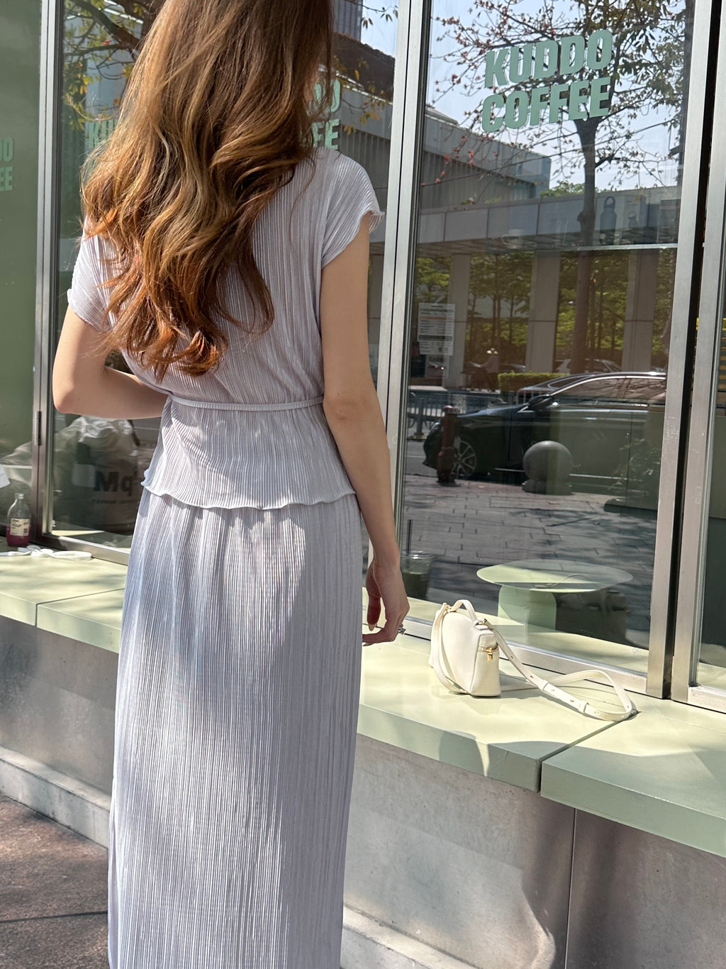 Chiffon Lined T Top & Skirt Set