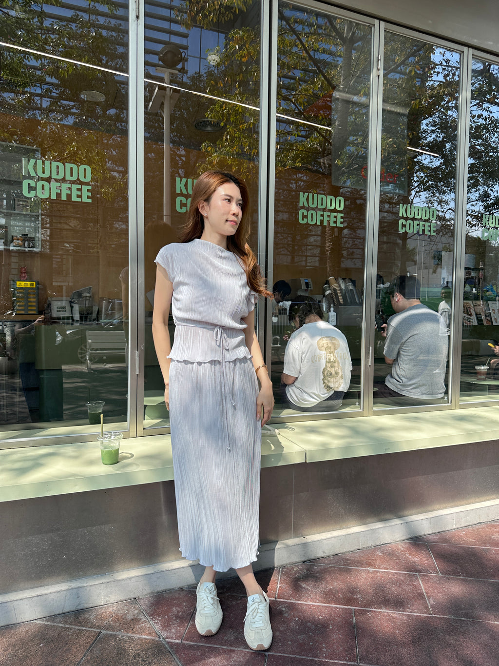 Chiffon Lined T Top & Skirt Set