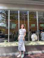 Chiffon Lined T Top & Skirt Set