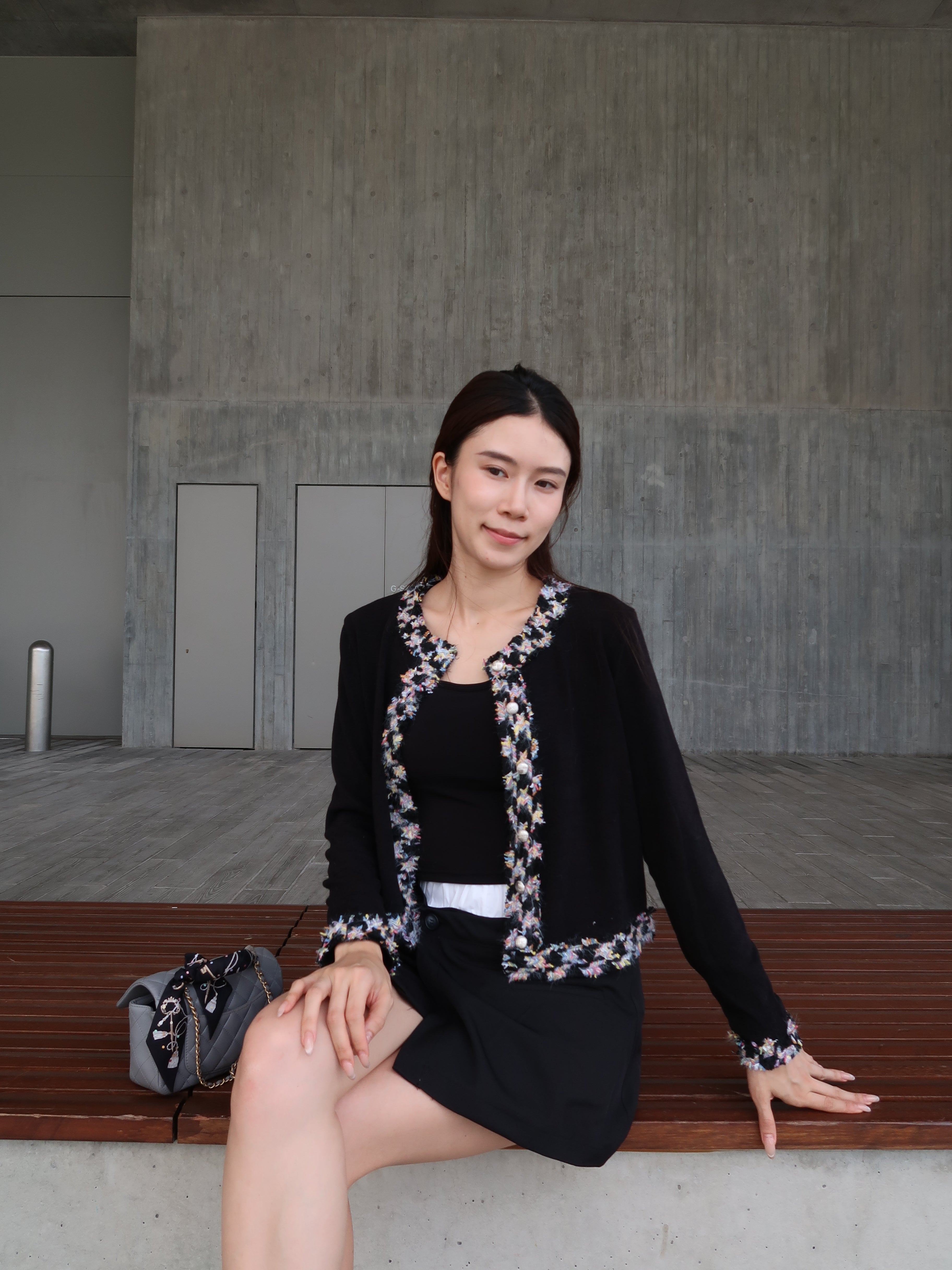 Colourful Tweed Cardigan