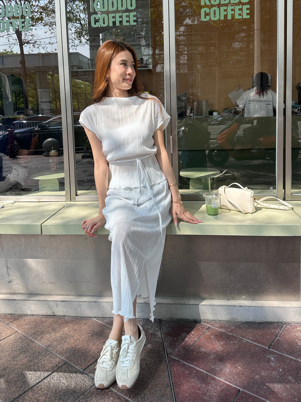 Chiffon Lined T Top & Skirt Set