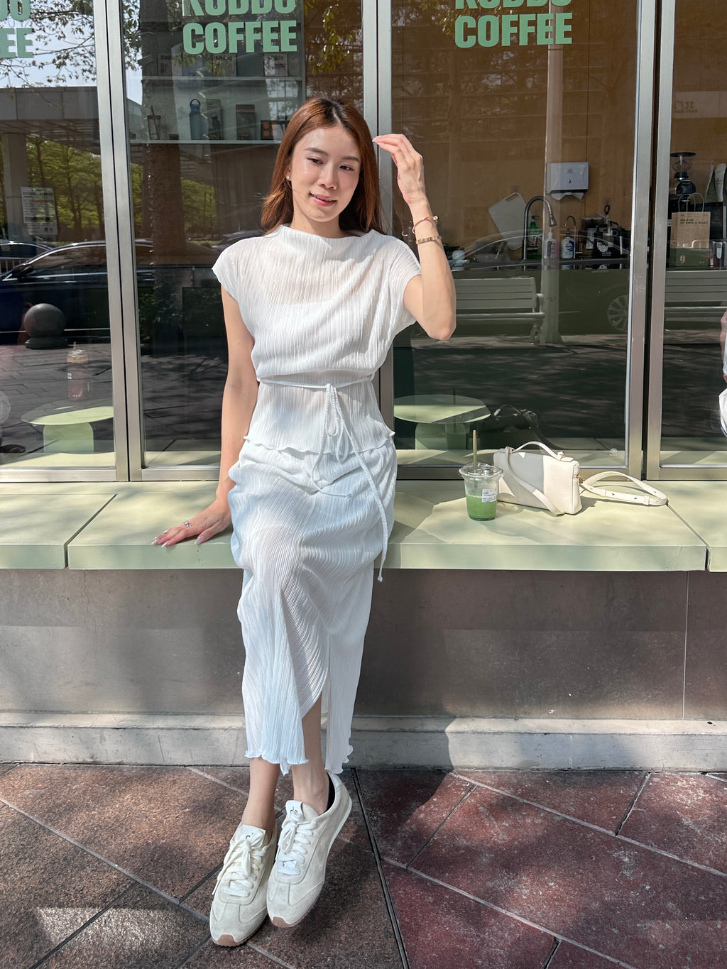 Chiffon Lined T Top & Skirt Set