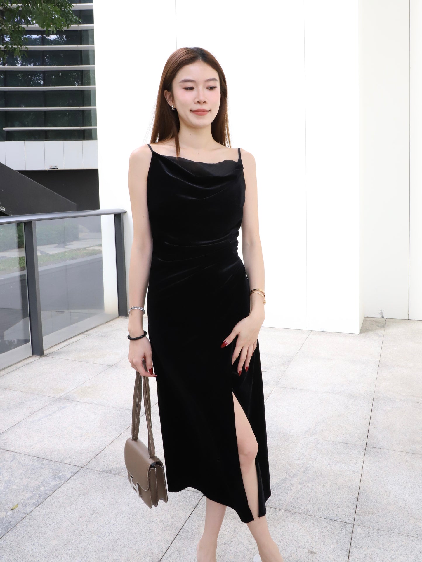 ashchic made Velvet Maxi Dress