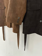 Belted Suede Coat