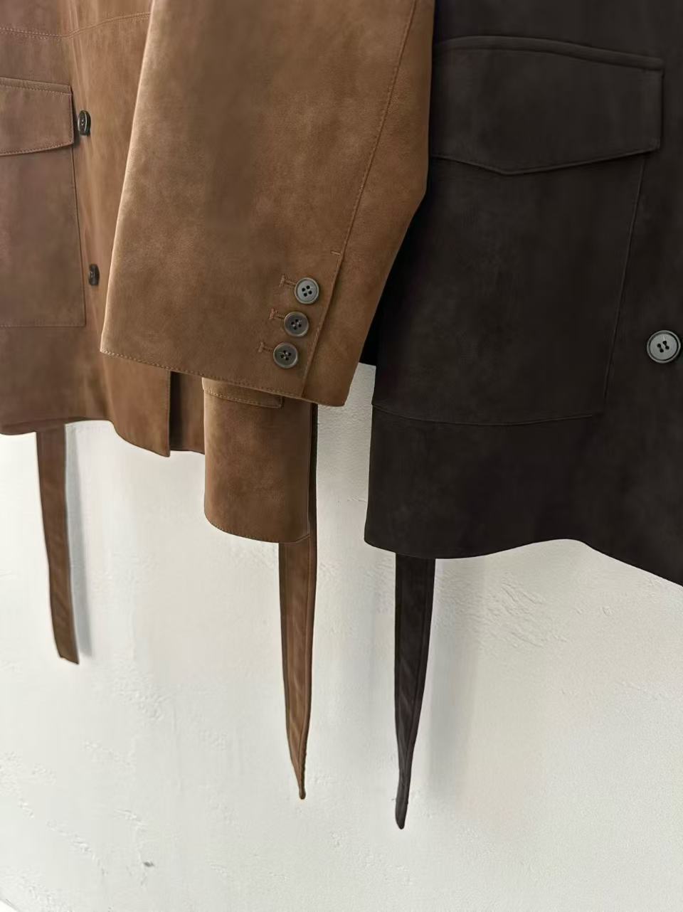 Belted Suede Coat