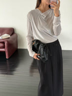 Draped Neck Top