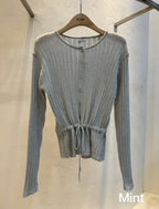 Linen Tied Waist Cardigan