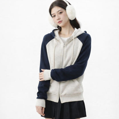 Mix Sleeves Colour Hoodie