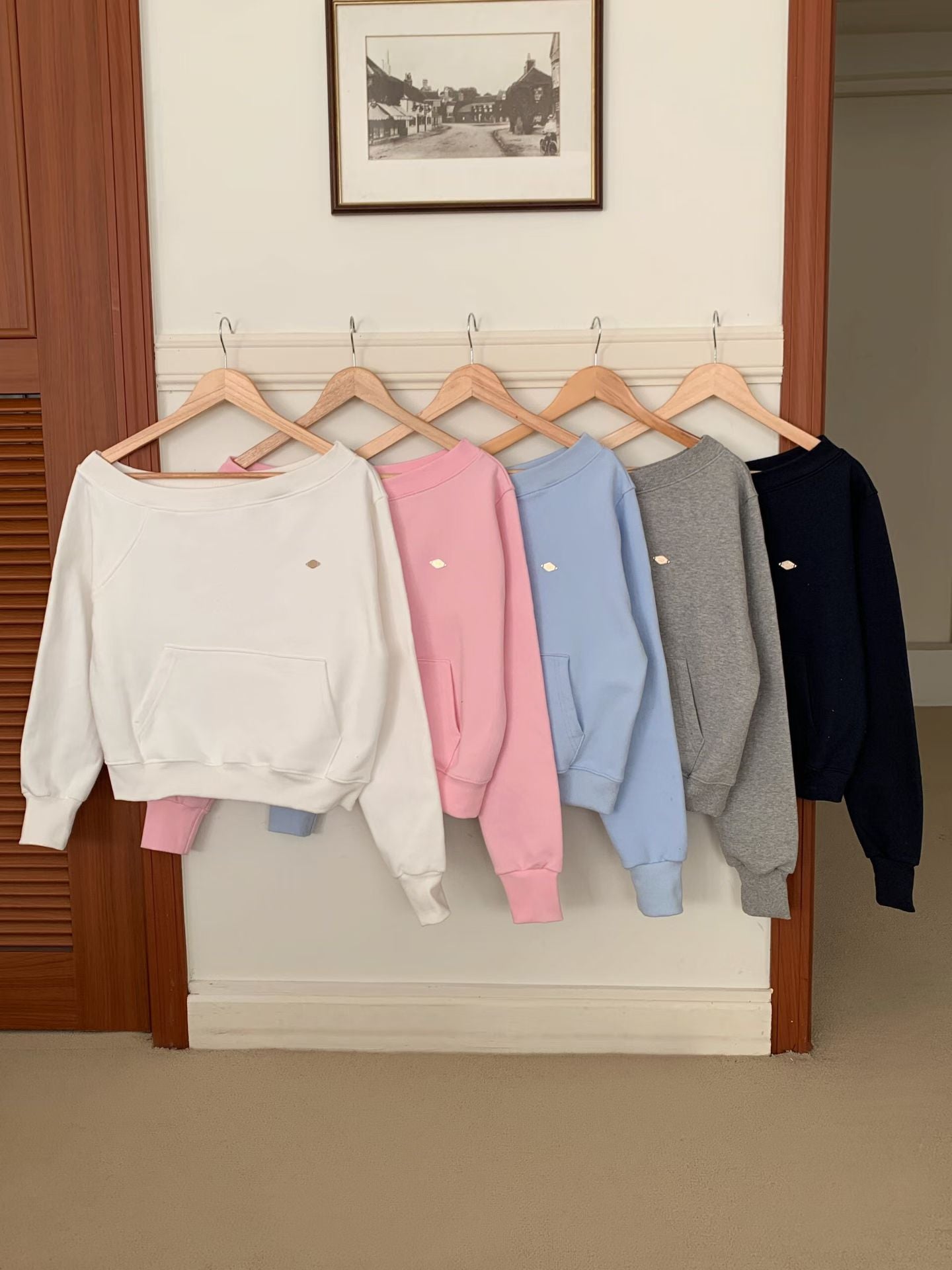 One Side Off Shoulder Sweatshirt