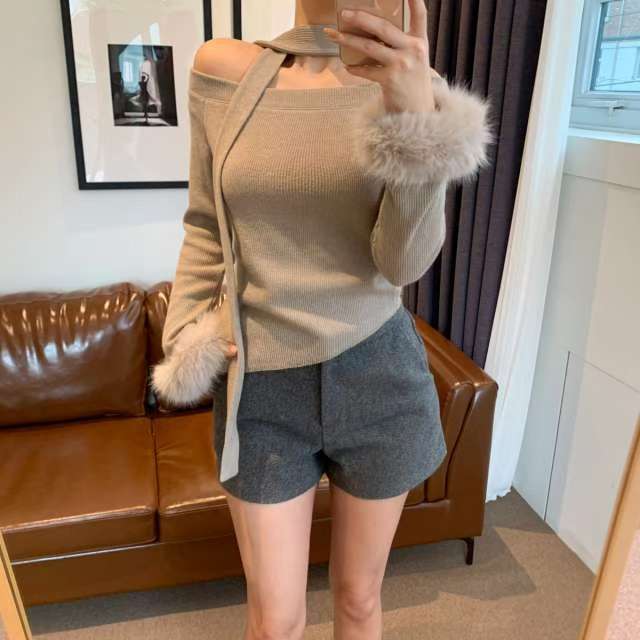 Fluffy Sleeves Long Sleeves Top