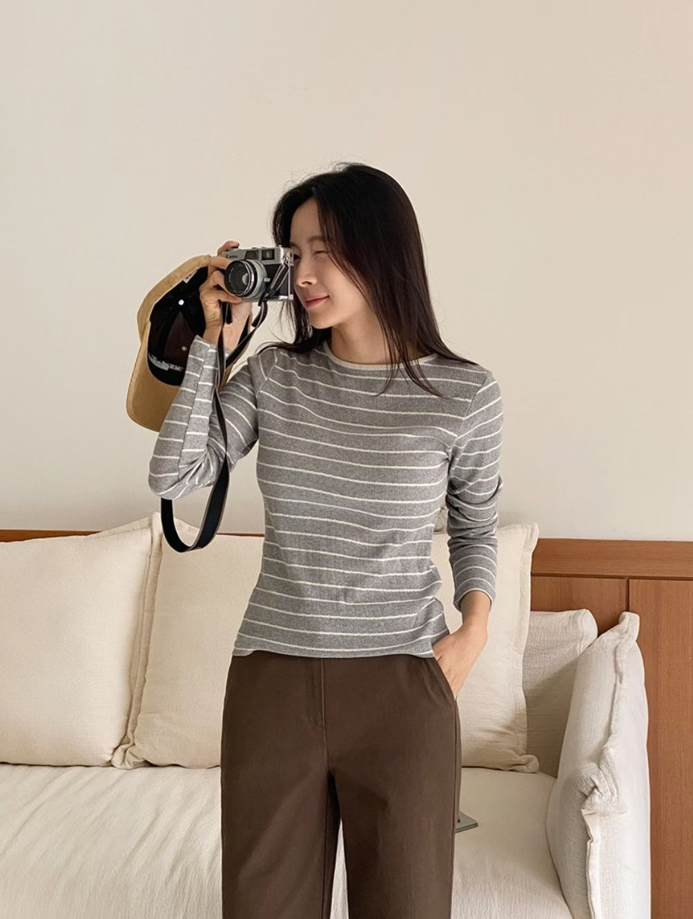 Striped Cotton Base Top