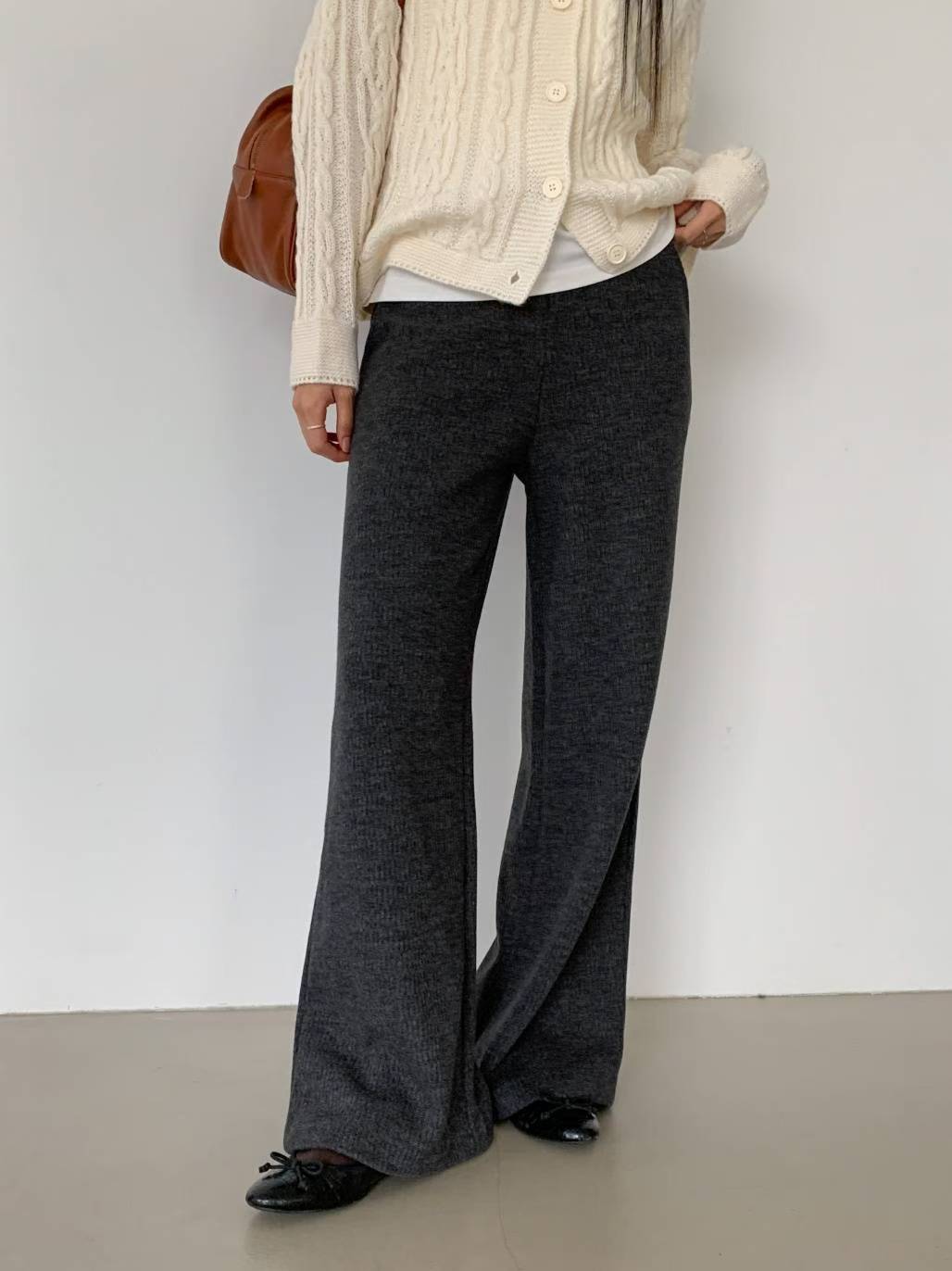 Knitted Wide Leg Pants