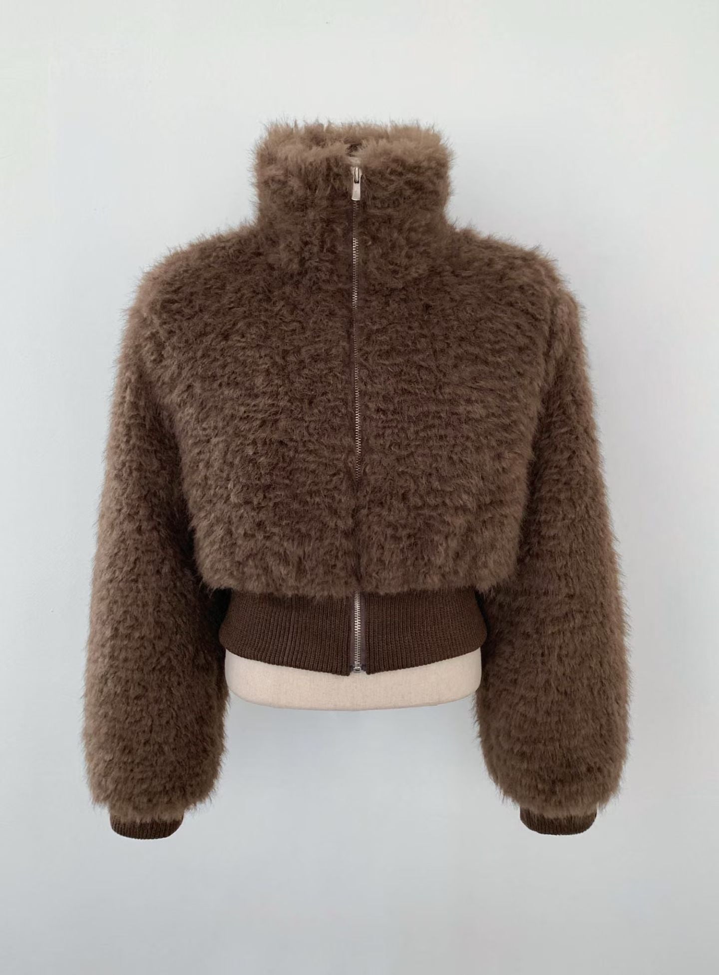 Fluffy Bear Cropped Jacket
