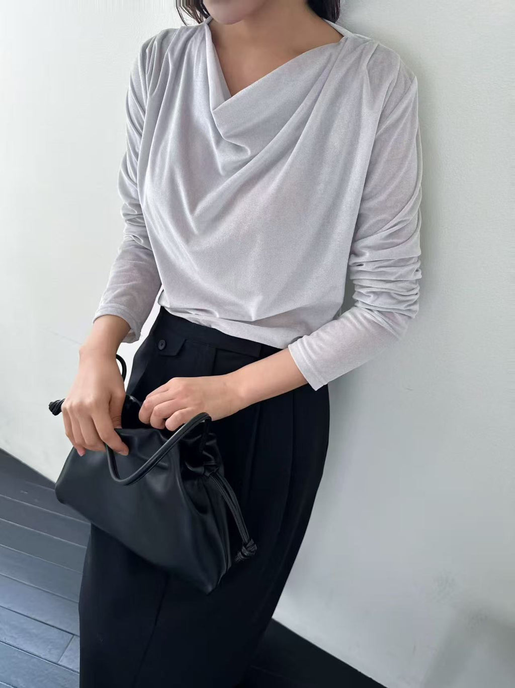 Draped Neck Top
