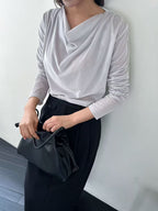Draped Neck Top