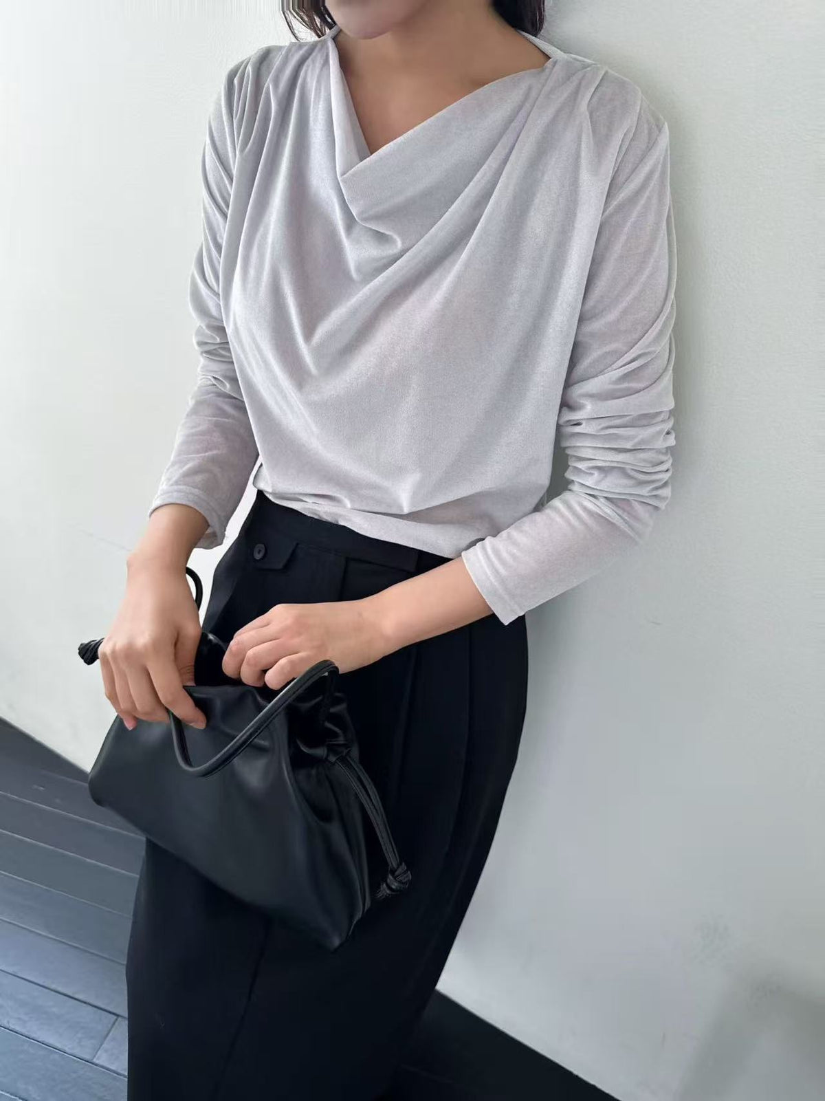 Draped Neck Top