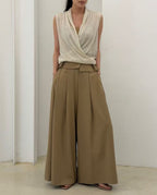 Wrapped knitted tank top