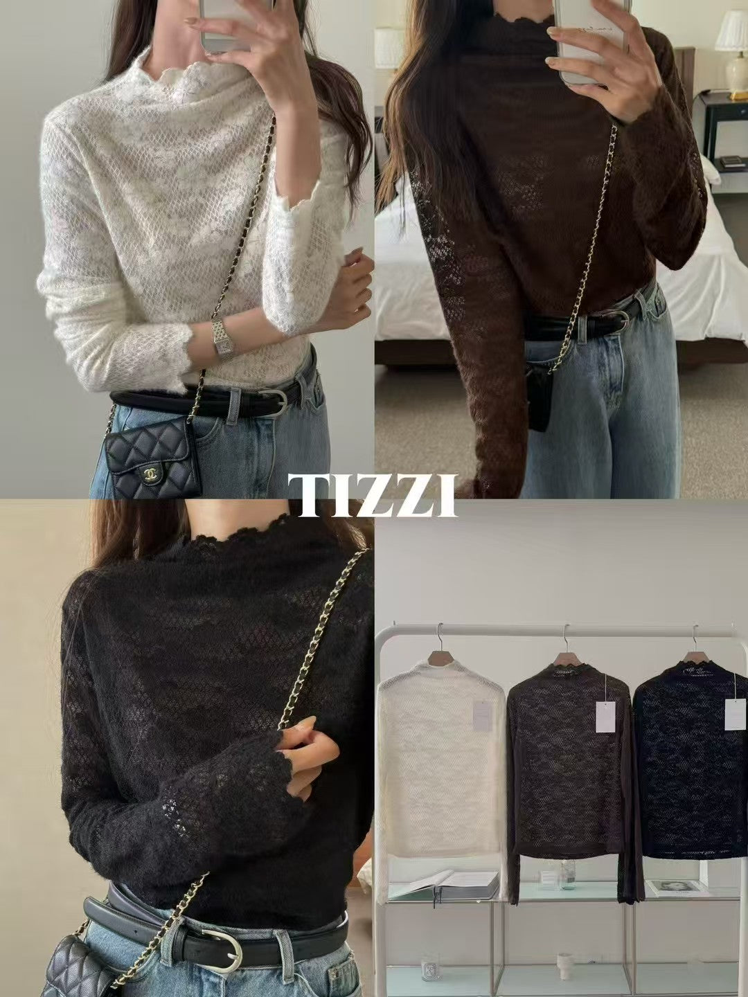 Lace Mock Neck Top