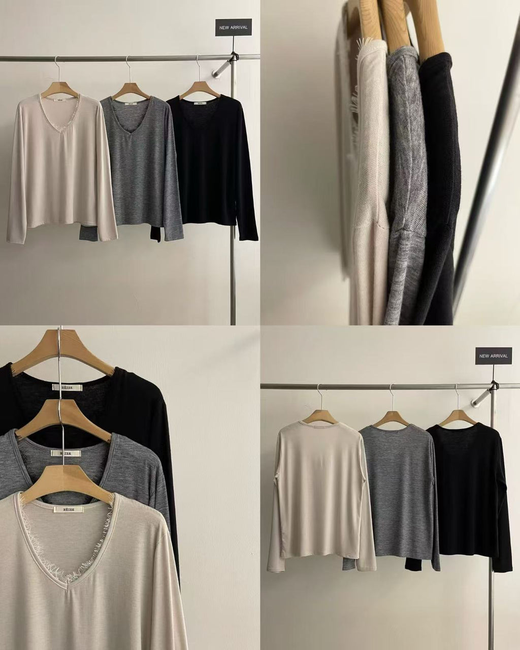 V Neck Long Sleeve Top
