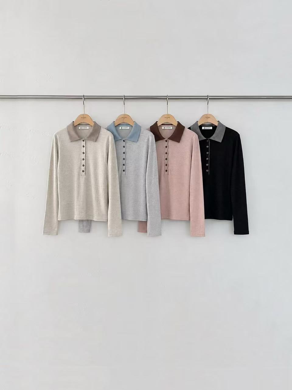 Collar Long Sleeve Top