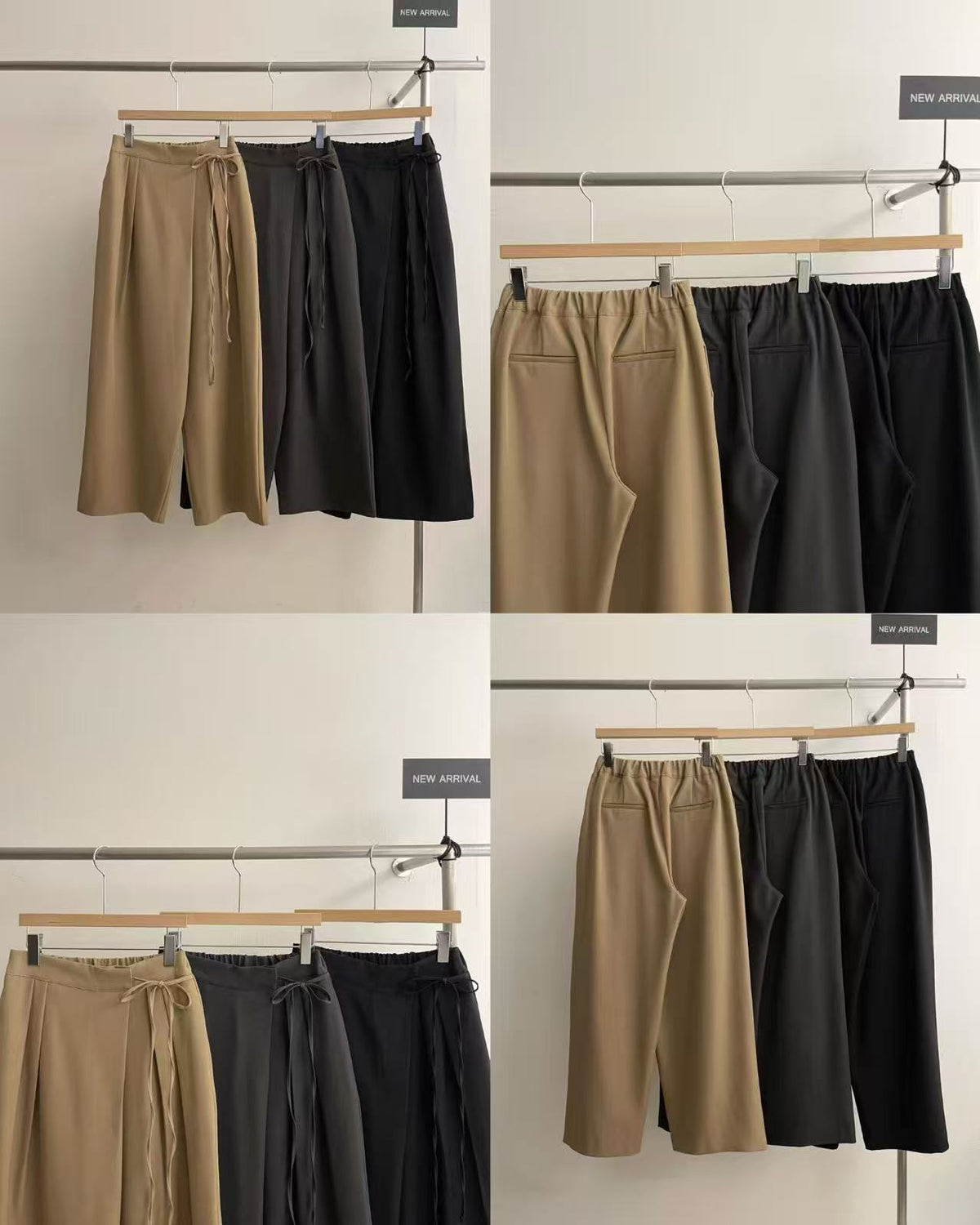 Drawstring Waist Wide Leg Pants