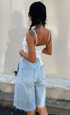 No. 058 Lined Half Denim Shorts