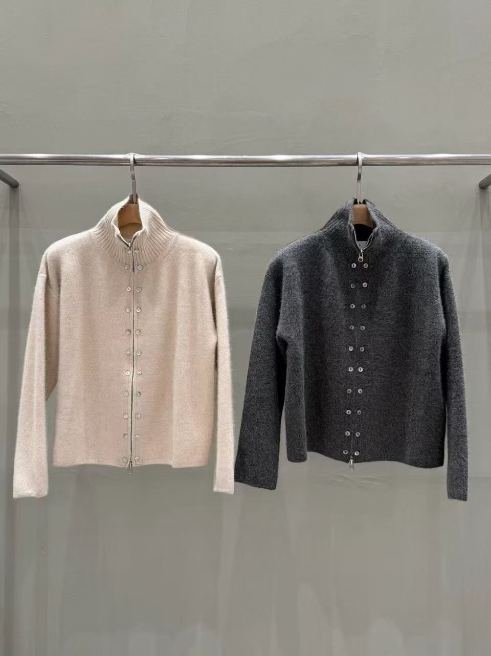 Zip Up Knit Cardigan