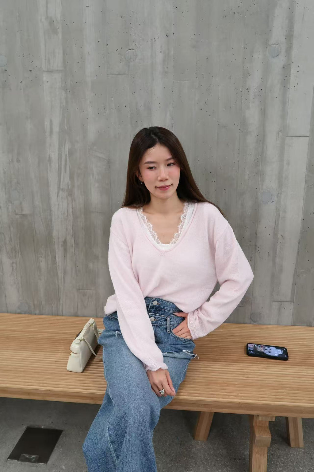 Loose V Neck Top